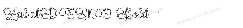 ZabalDEMO Bold字体转换